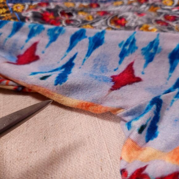 Soft Surroundings Tunic Top Womens M Floral Embroidered Boho 3/4 Sleeve Colorful - Picture 8 of 14